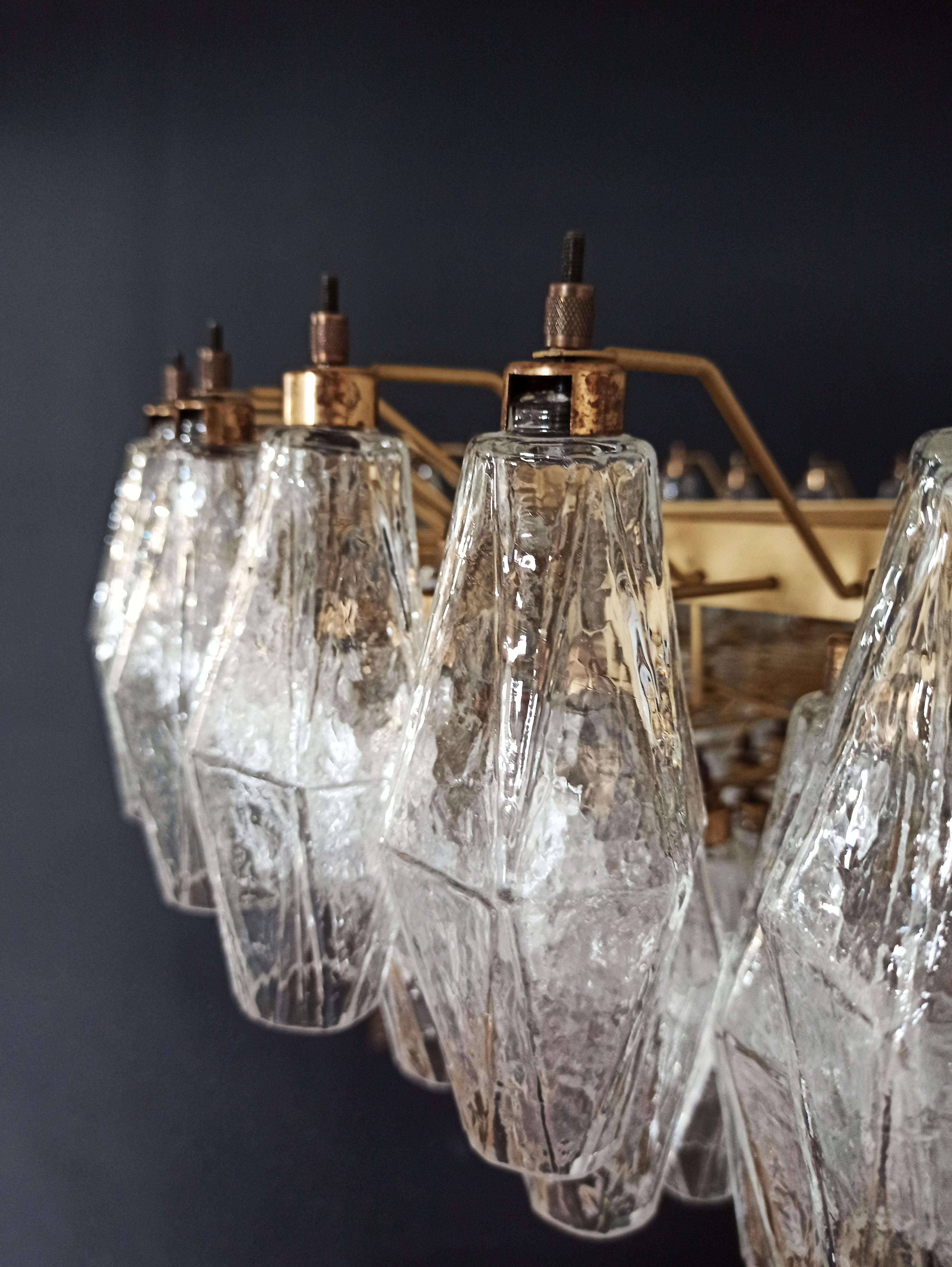 Late 20th Century Amazing Murano Glass Candelier, 185 Poliedri