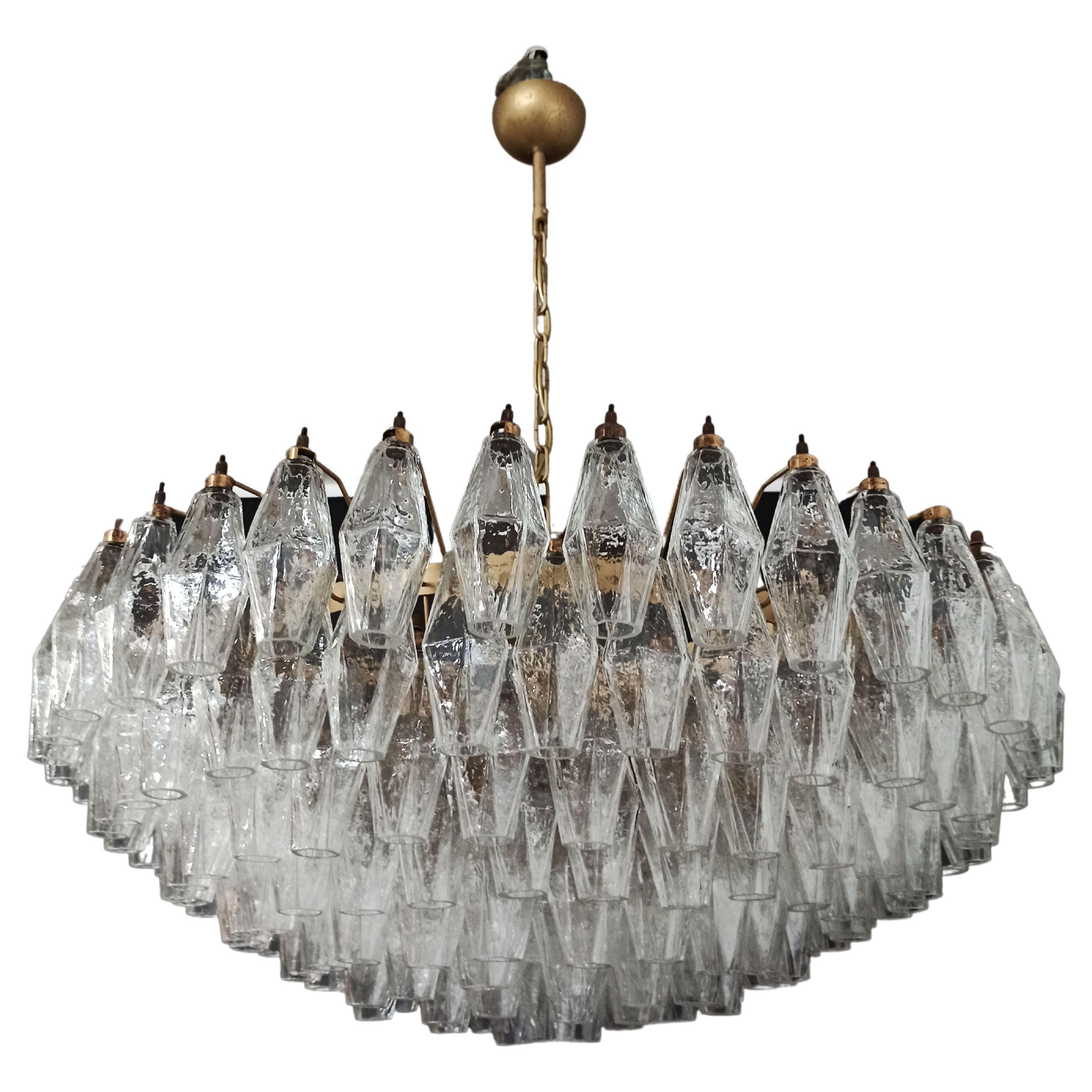 Amazing Murano glass Candelier - 185 poliedri For Sale