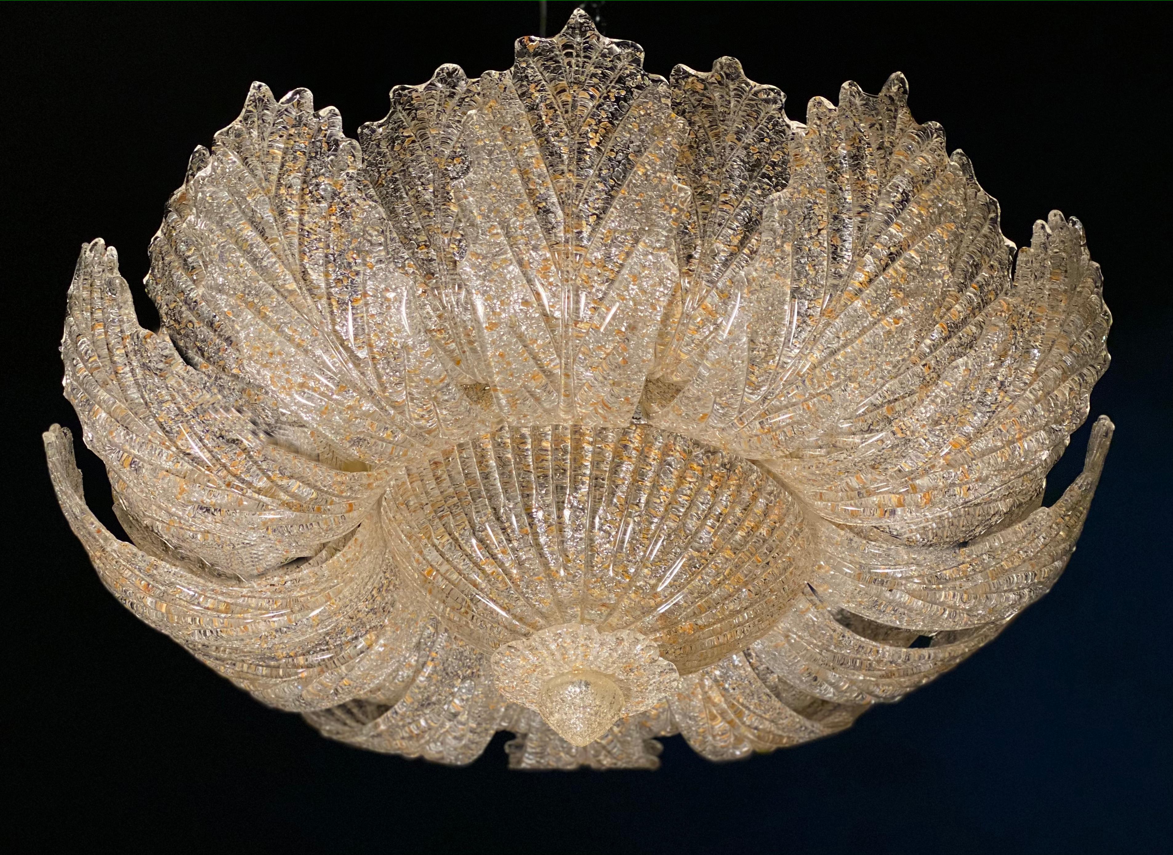 Amazing Murano Glass Leave Flush Mount or Ceiling Lights For Sale 5