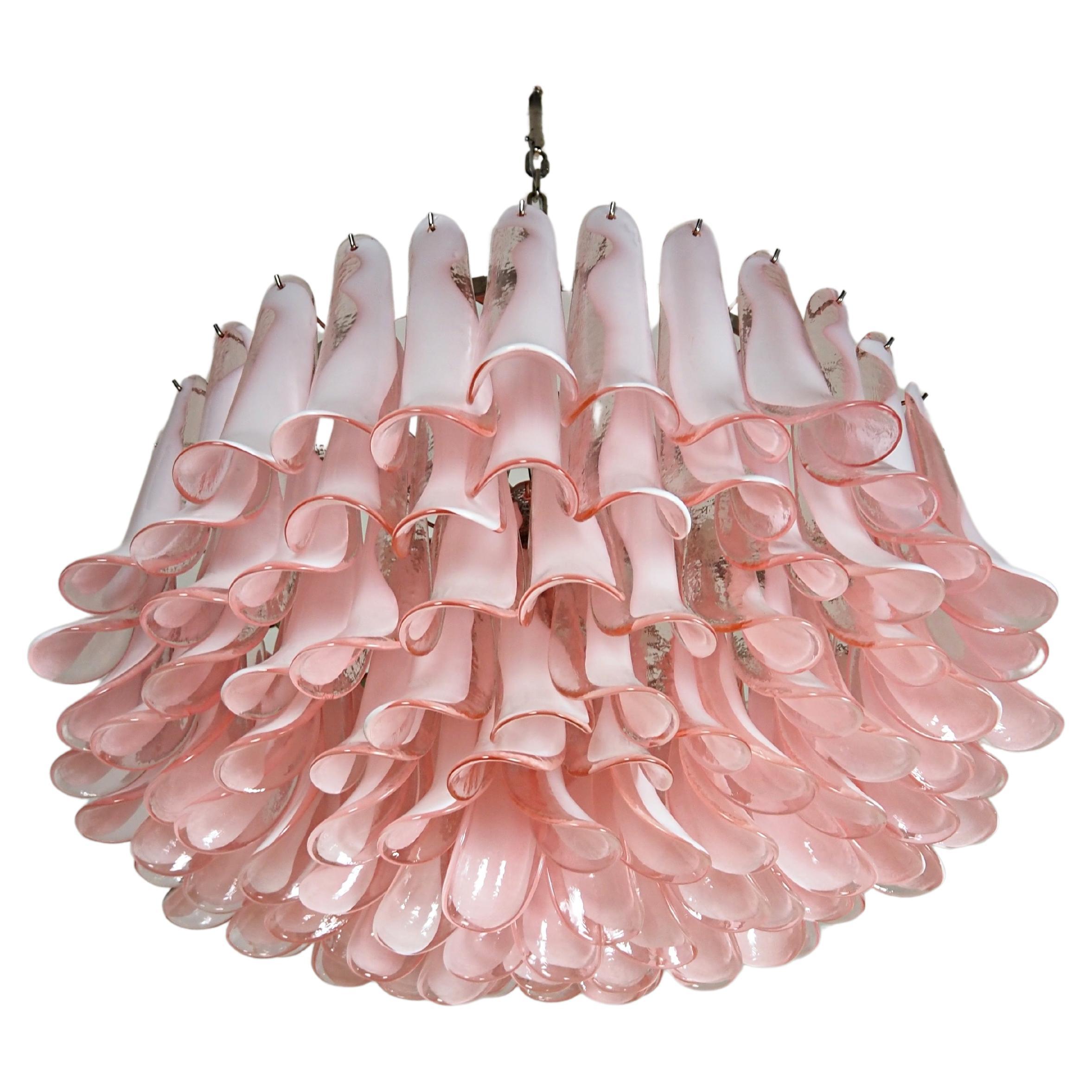 Amazing Murano Pink Petals Chandelier