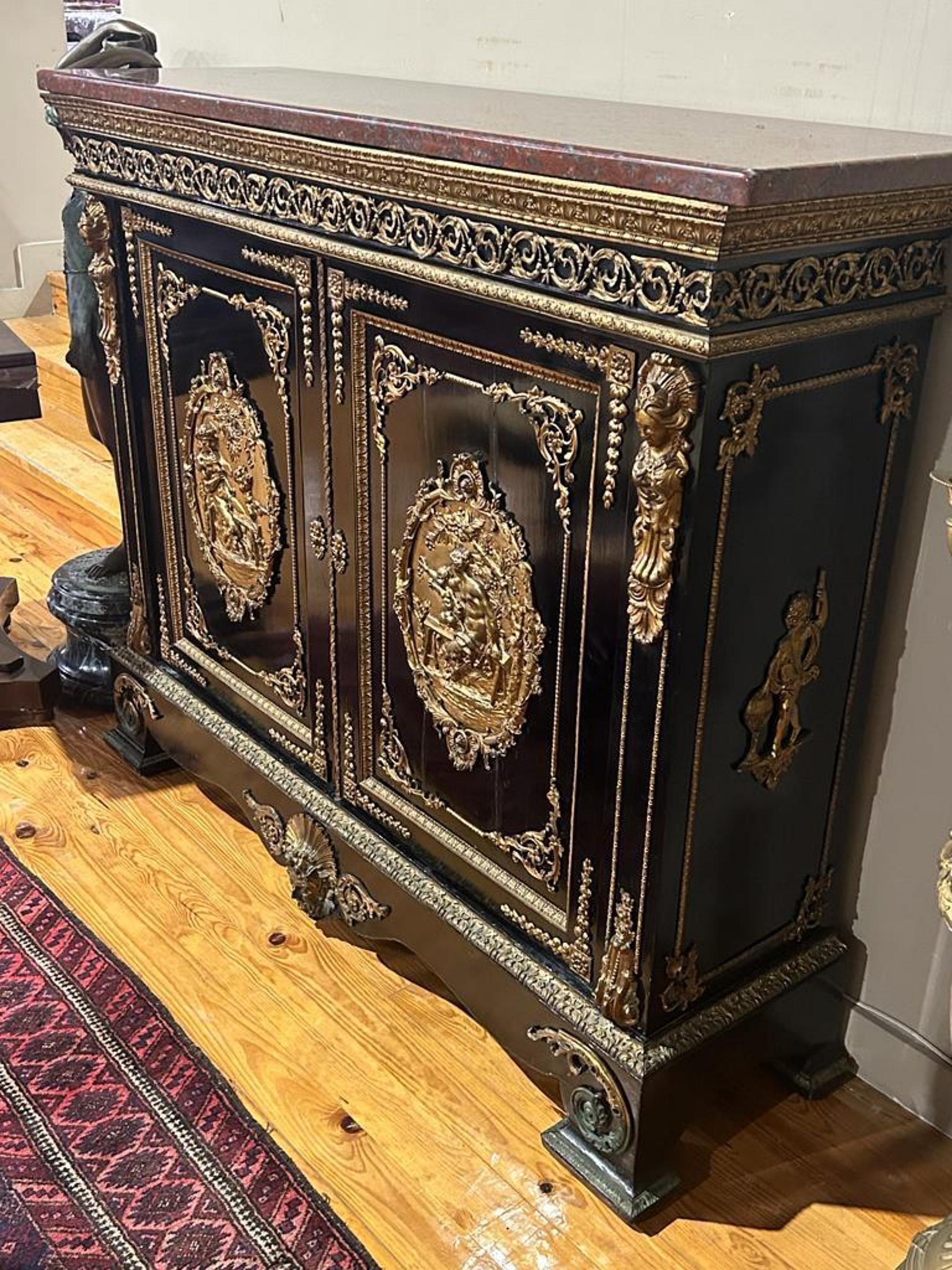 Hand-Crafted AMAZING NAPOLEON III CABINET 19th Century For Sale