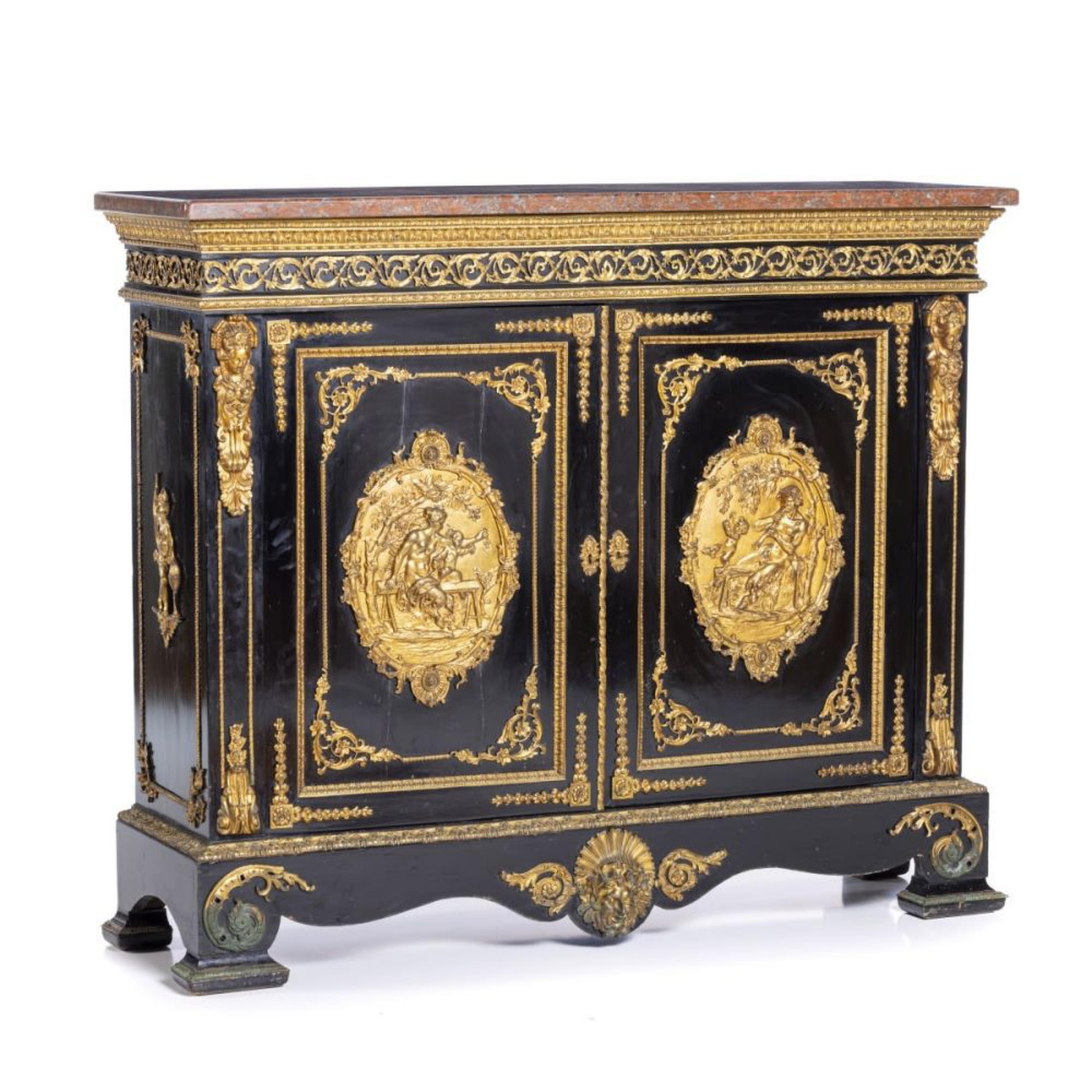 AMAZING NAPOLEON III CABINET 19th Century In Good Condition For Sale In Madrid, ES