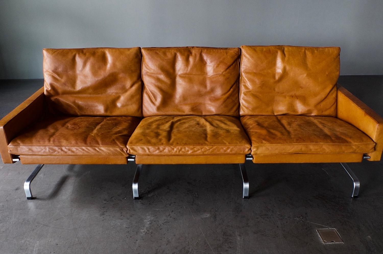 Amazing Natural Leather Pk31 Sofa Set 3+1+1 with Amazing Patina 2
