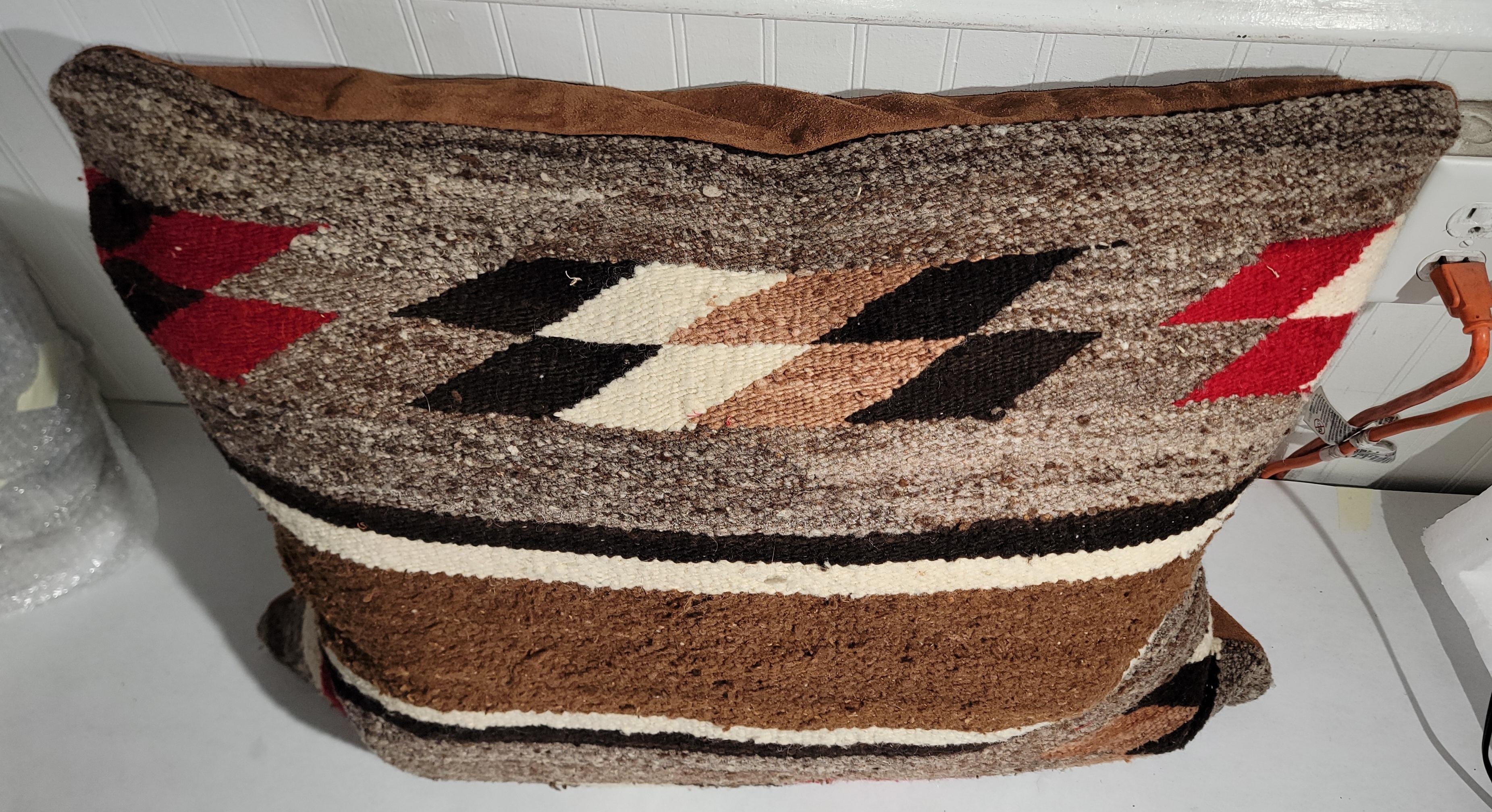 Navajo asombroso  Tejido indio / Lg.  Almohada de cojín Hecho a mano en venta