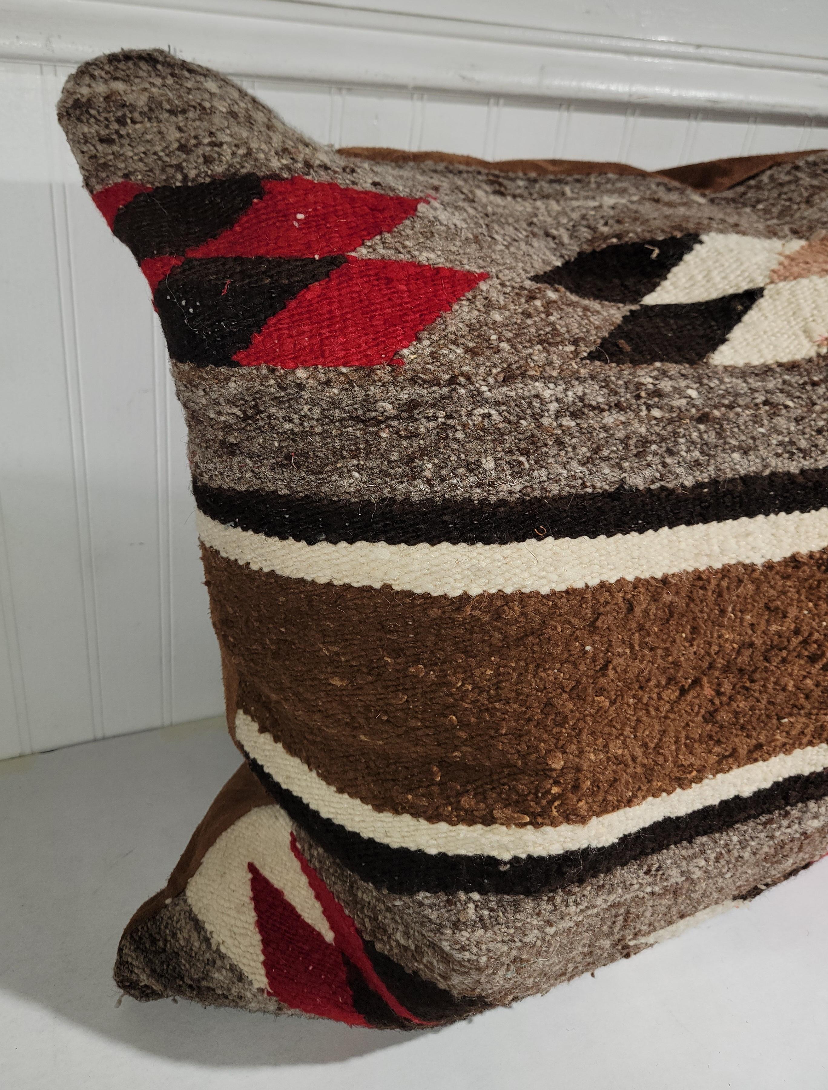 Navajo asombroso  Tejido indio / Lg.  Almohada de cojín mediados del siglo XX en venta