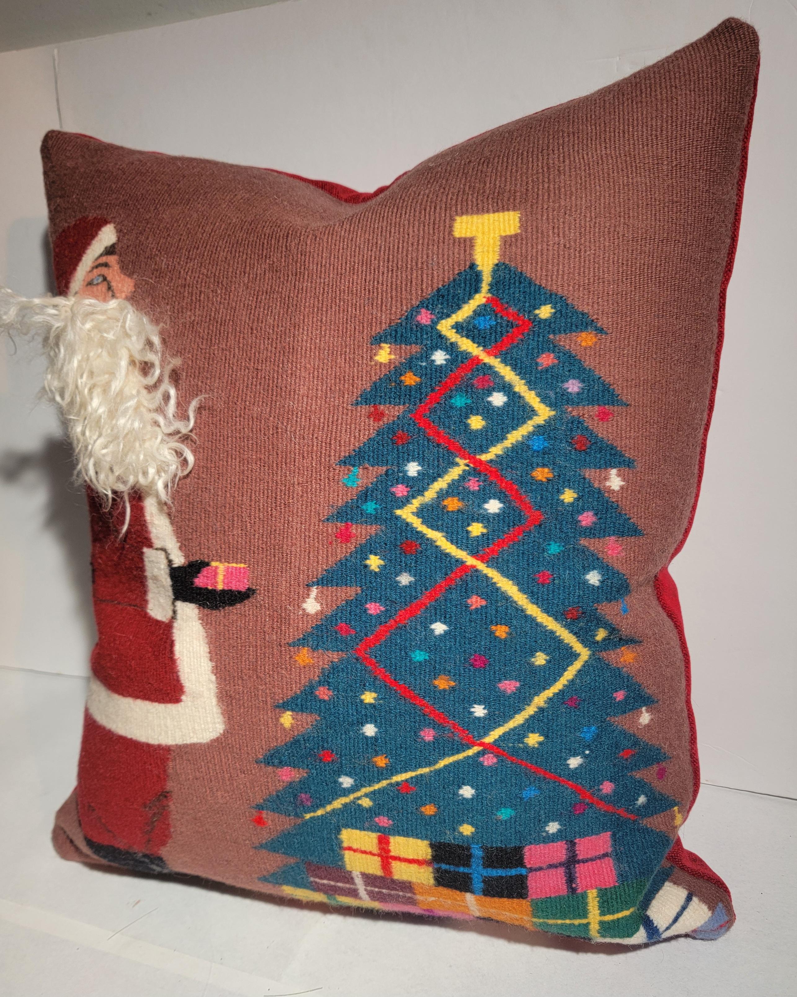 Adirondack Amazing Navajo Santa Christmas Weaving Pillow