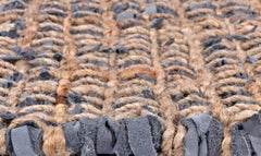Amazing New Blue Leather Rug