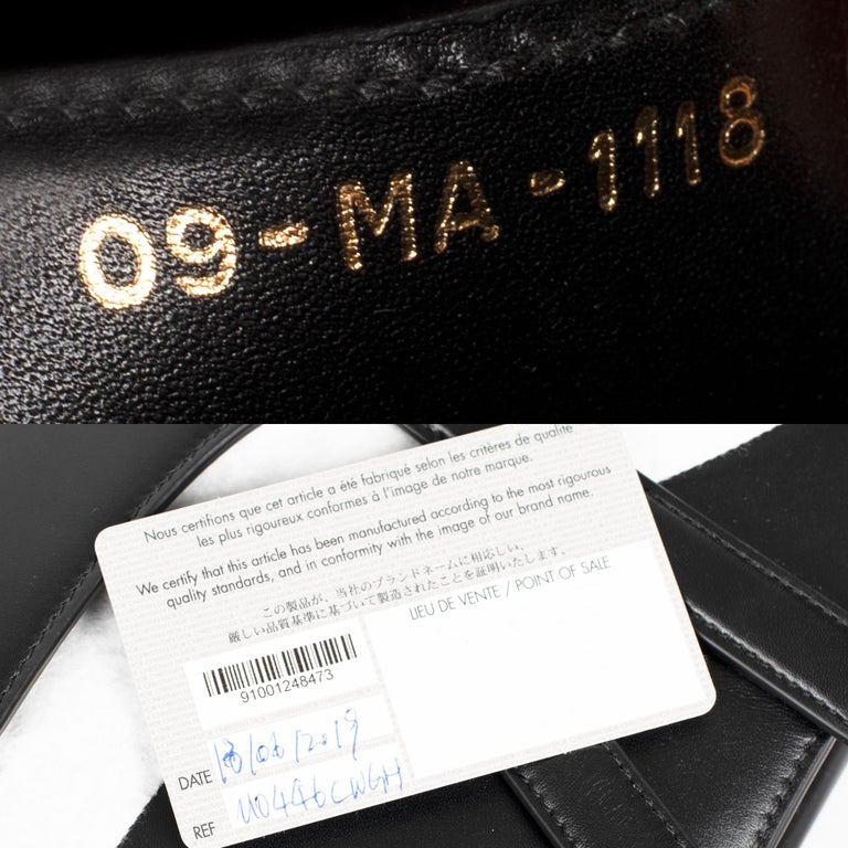 Amazing NEW Christian Dior Saddle bag in box black calfskin, golden