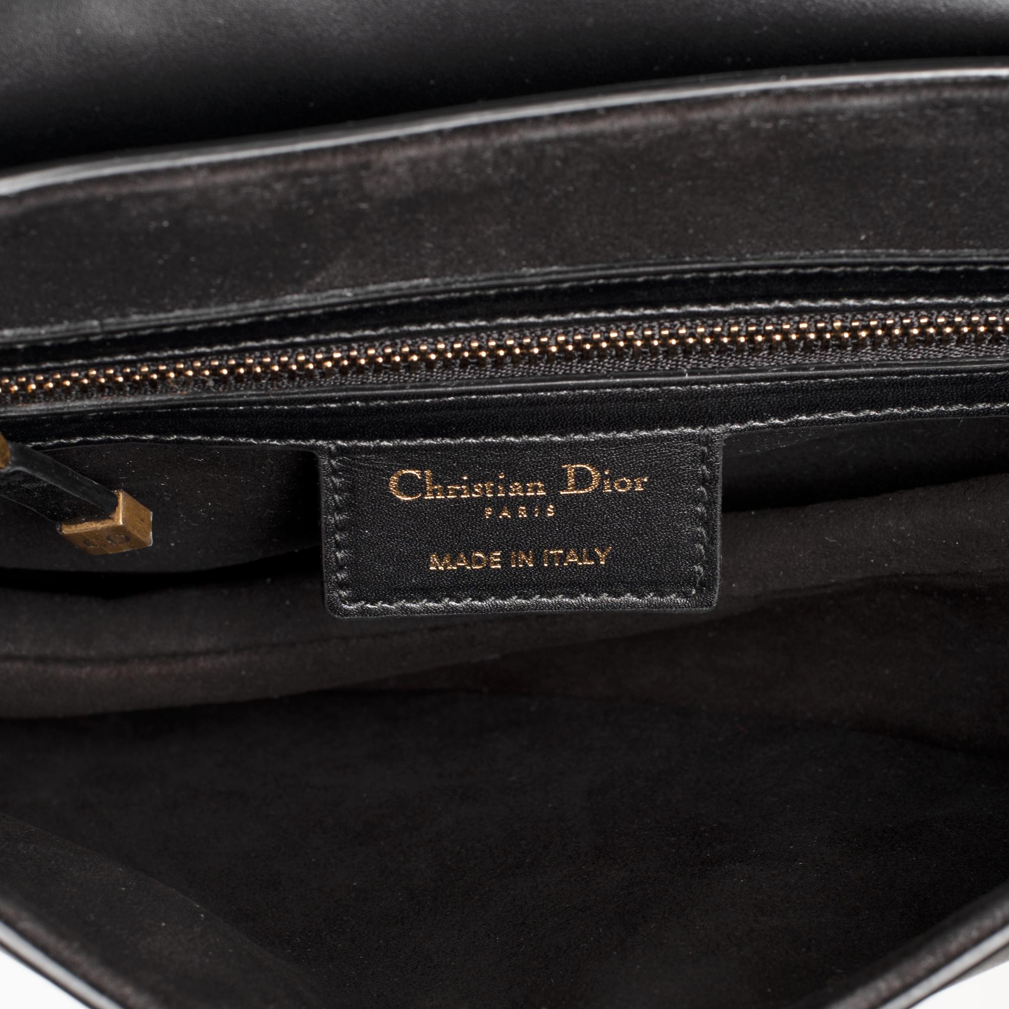 Women's Amazing NEW Christian Dior Saddle bag in box black calfskin, golden hardware