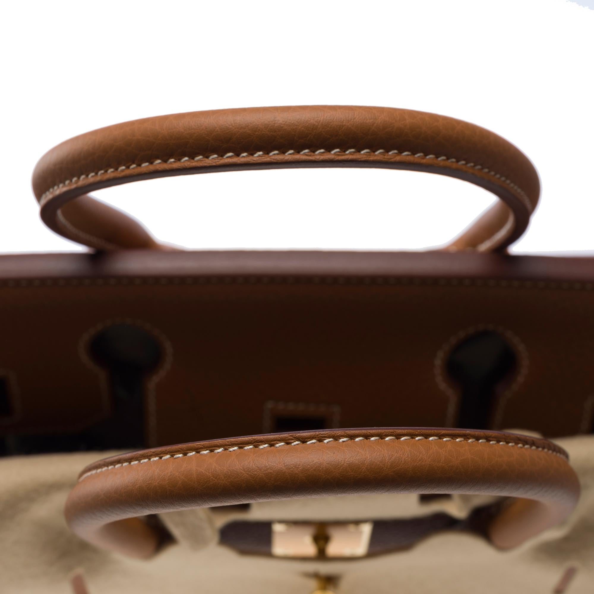 Amazing New Hermès Birkin 30 handbag in Gold (Fauve) Togo Calf leather, GHW 5