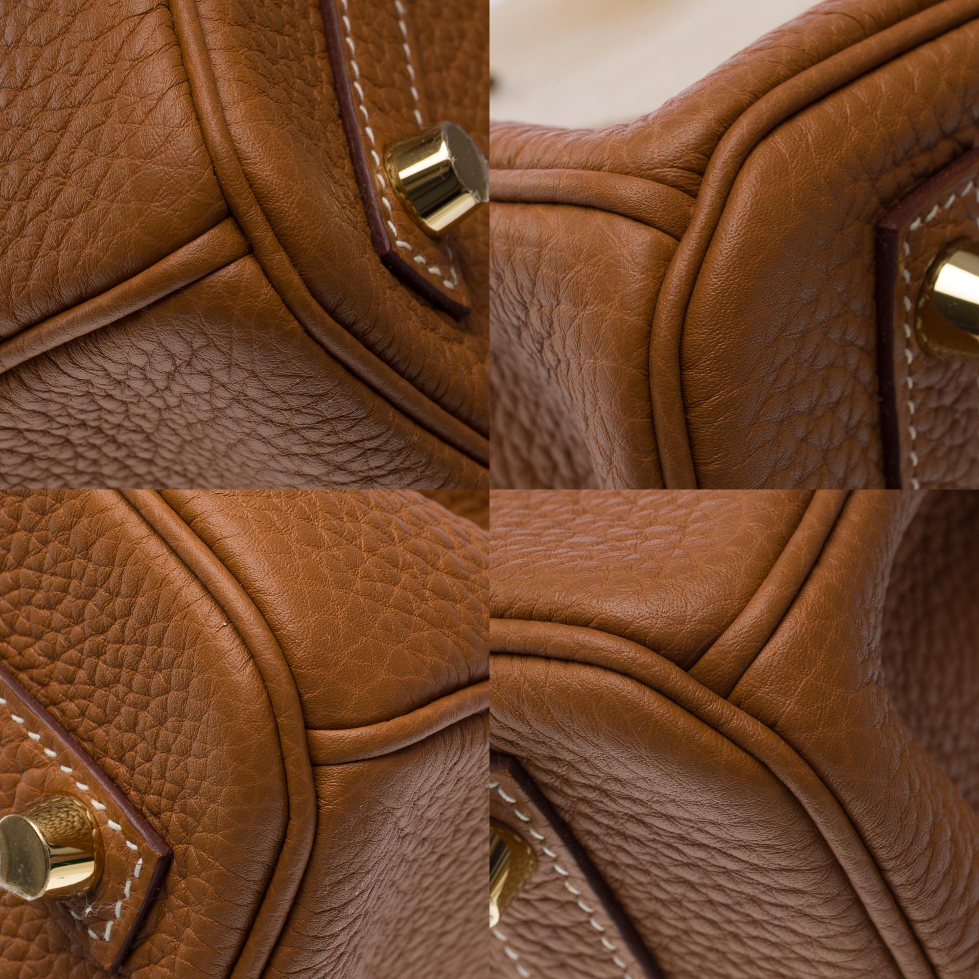 Amazing New Hermès Birkin 30 handbag in Gold (Fauve) Togo Calf leather, GHW 7