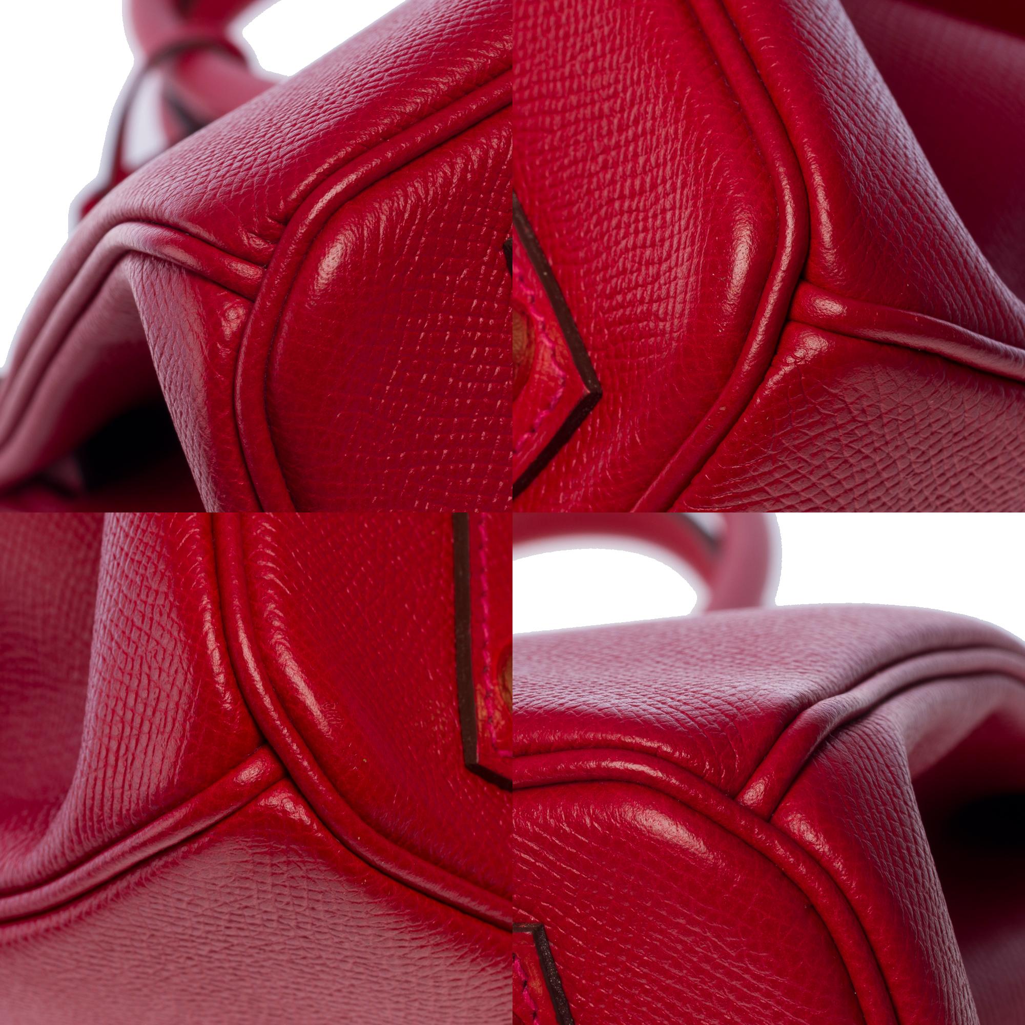 Amazing New Hermès Birkin 30 handbag in Rouge Casaque Epsom leather, GHW For Sale 6