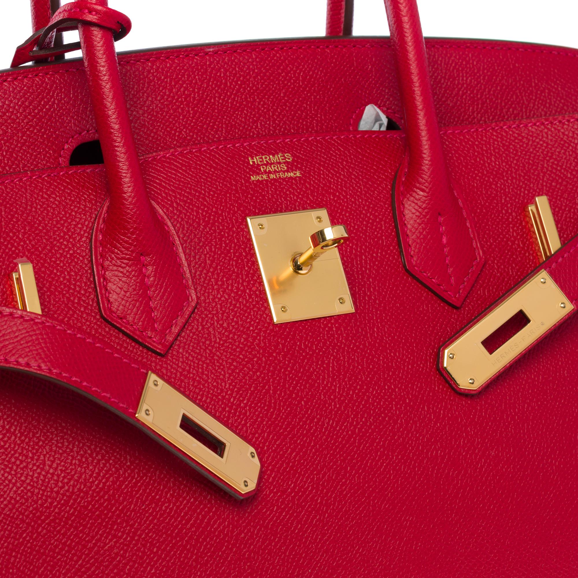 Amazing New Hermès Birkin 30 handbag in Rouge Casaque Epsom leather, GHW For Sale 1