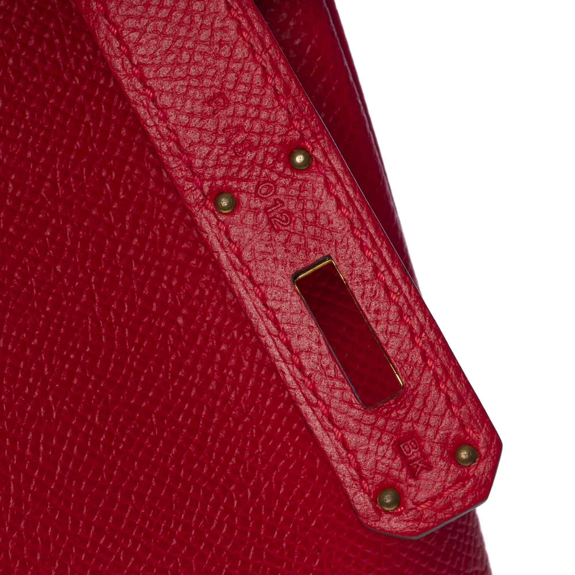 Amazing New Hermès Birkin 30 handbag in Rouge Casaque Epsom leather, GHW For Sale 2