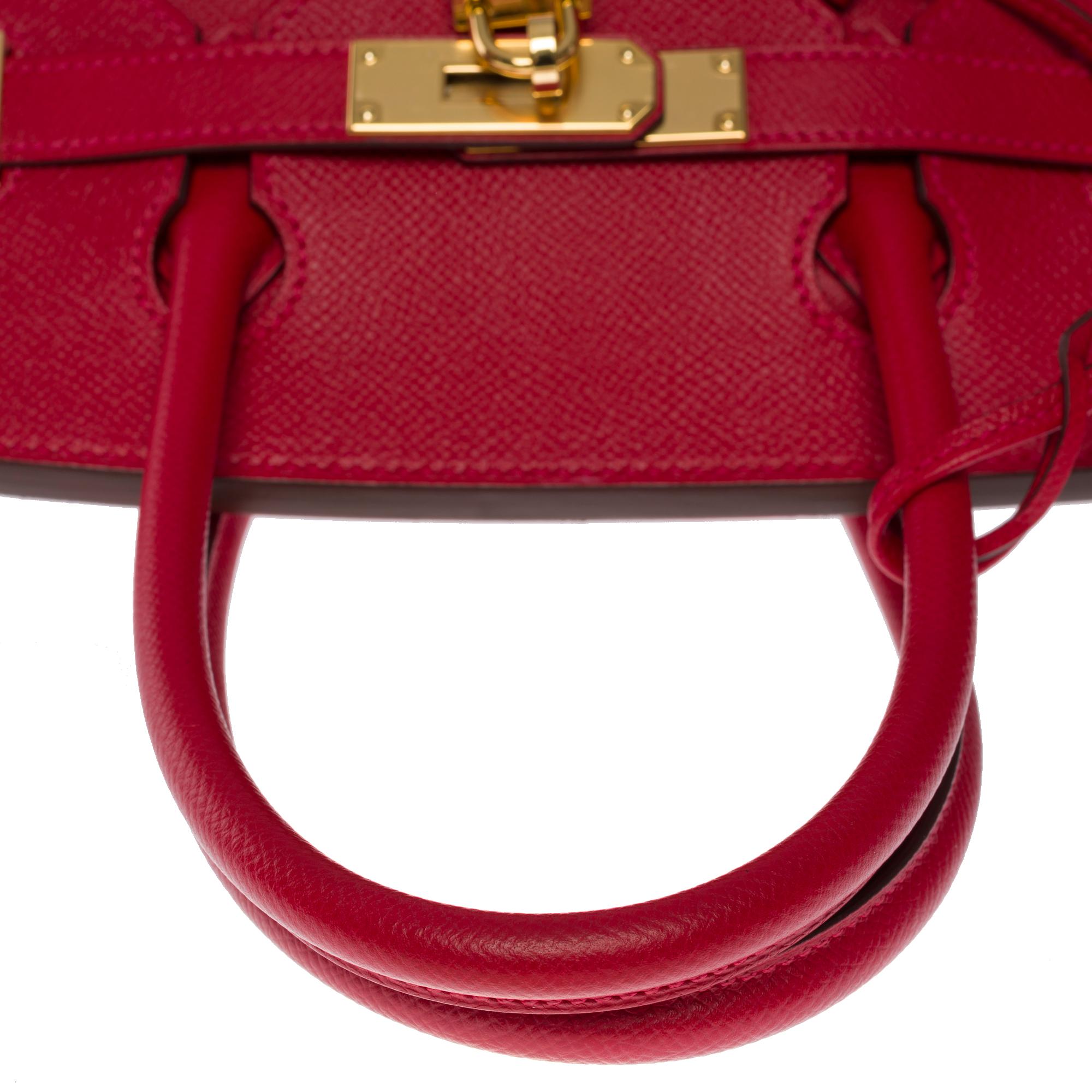 Amazing New Hermès Birkin 30 handbag in Rouge Casaque Epsom leather, GHW For Sale 4