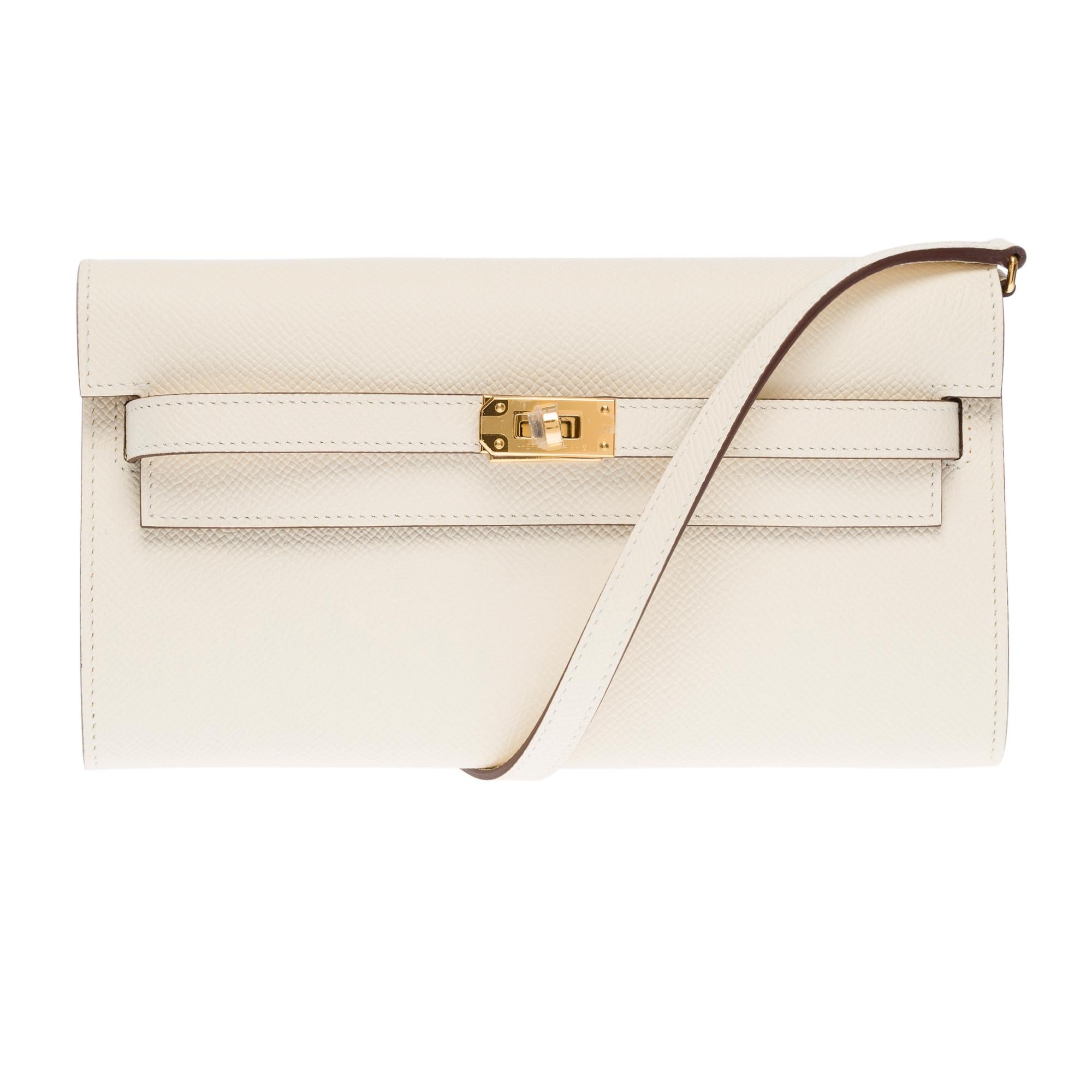 Amazing New Hermès Kelly To Go  in Nata/ Sesame epsom leather,  GHW In New Condition In Paris, IDF
