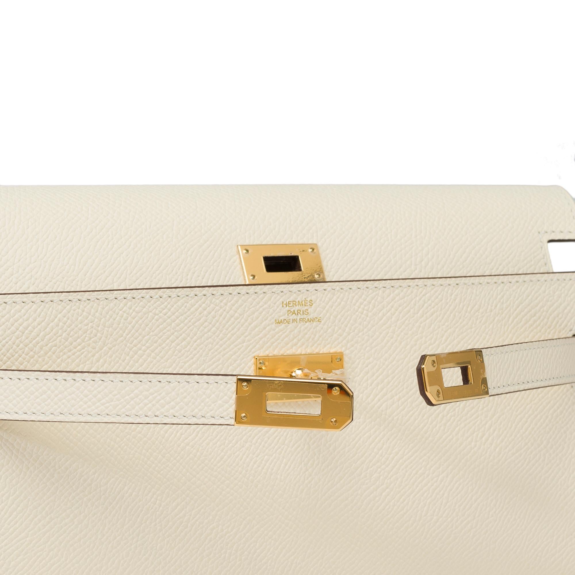 Amazing New Hermès Kelly To Go  in Nata/ Sesame epsom leather,  GHW 3
