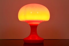 Amazing Orange Opaline Glass Mushroom Table Lamp by Štepán Tabery, 1960s