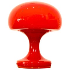 Amazing Orange Opaline Glass Mushroom Table Lamp by Štepán Tabery:: 1960s