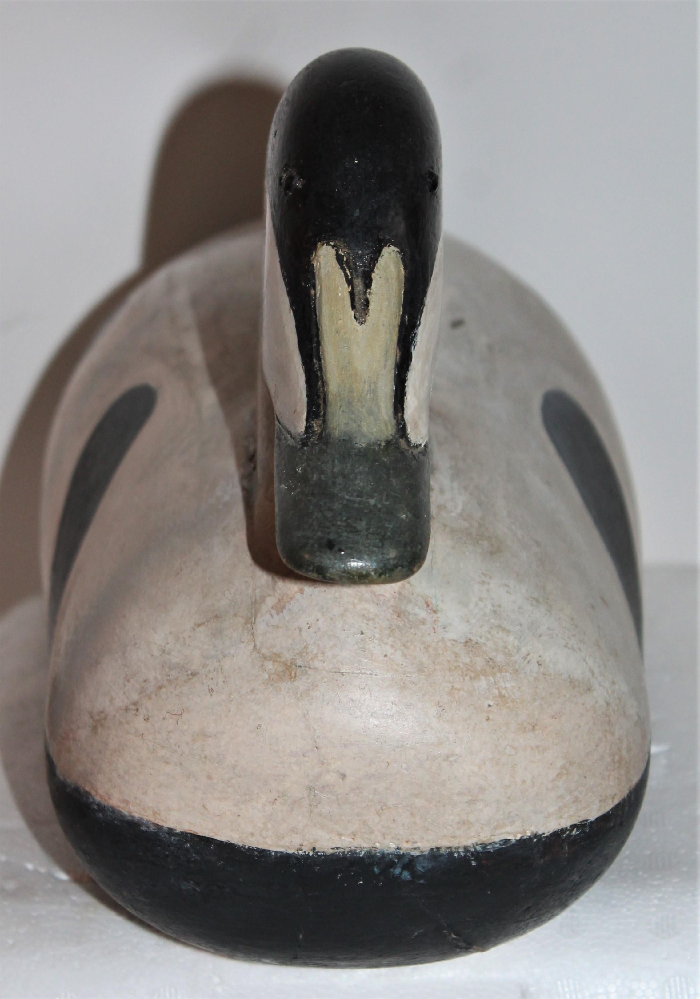 Amazing Original Painted  Signed Decoy In Good Condition In Los Angeles, CA