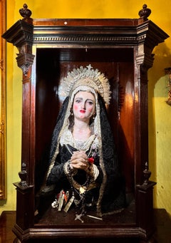 Amazing "Our Lady of Sorrows" attributed to Salzillo 18th-century