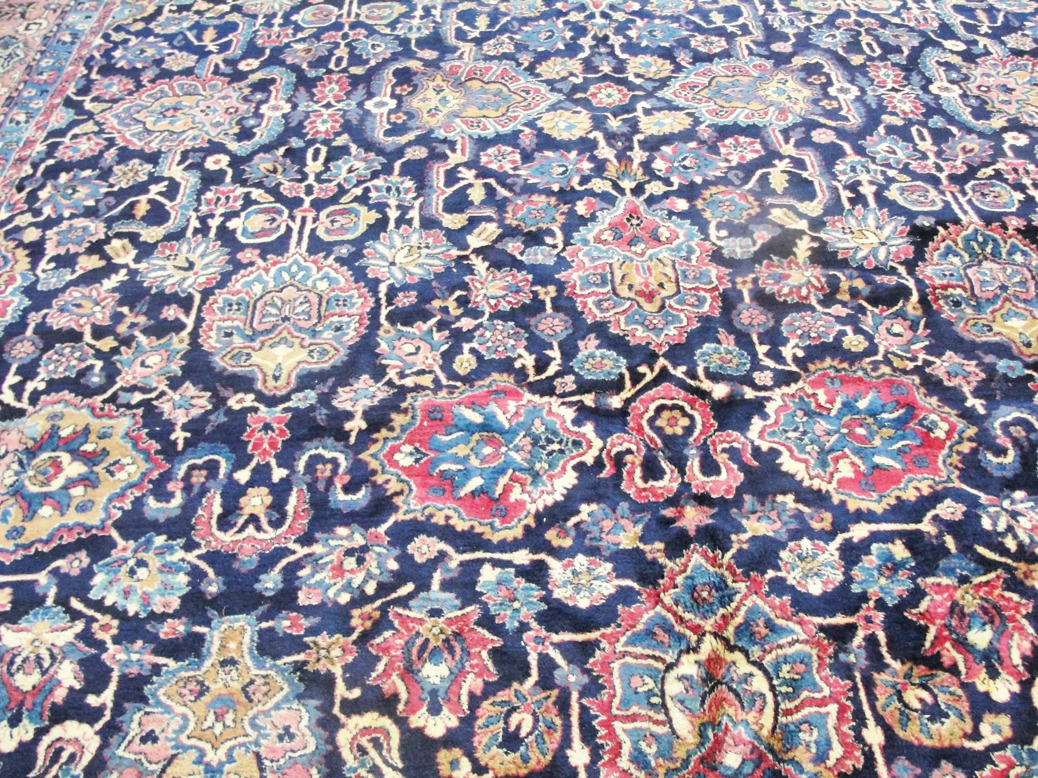 Amazing Oversize Antique Persian Kerman Carpet For Sale 1
