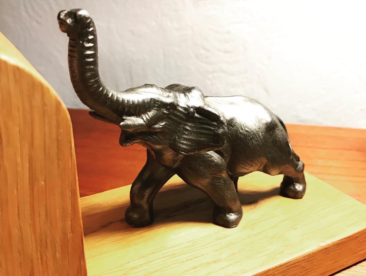 Amazing Pair of Art Deco Elephant Book Ends from the 1930s 6