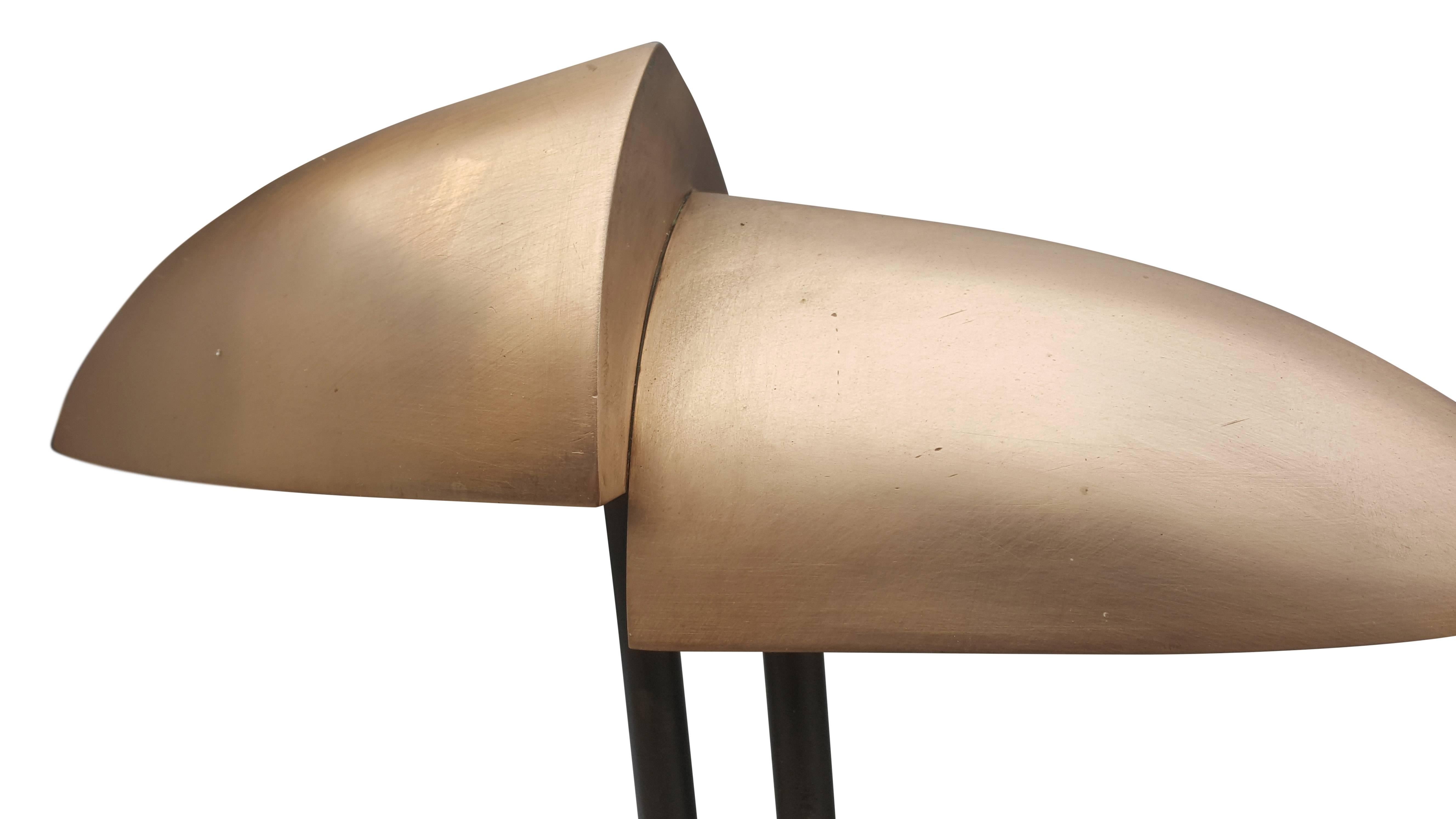 Amazing Pair of Bronze Table Lamps, Mid-Century Modern In Good Condition For Sale In De Klinge, BE