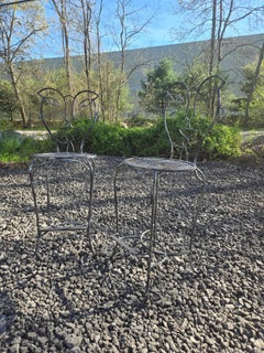 Amazing Pair of Hers & Hers Vintage Wrought Iron Chairs John Risley