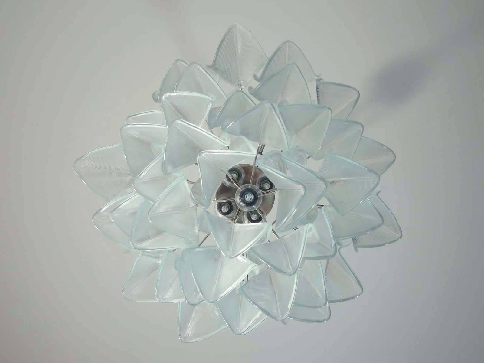 Amazing Pair of Italian Chandeliers, Murano, 1970s 9