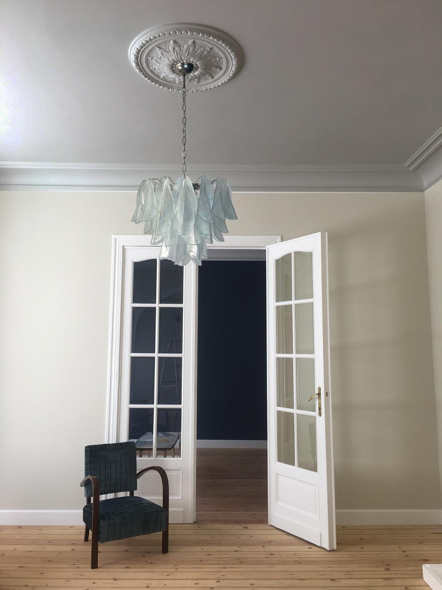 Amazing Pair of Italian Chandeliers, Murano, 1970s 10