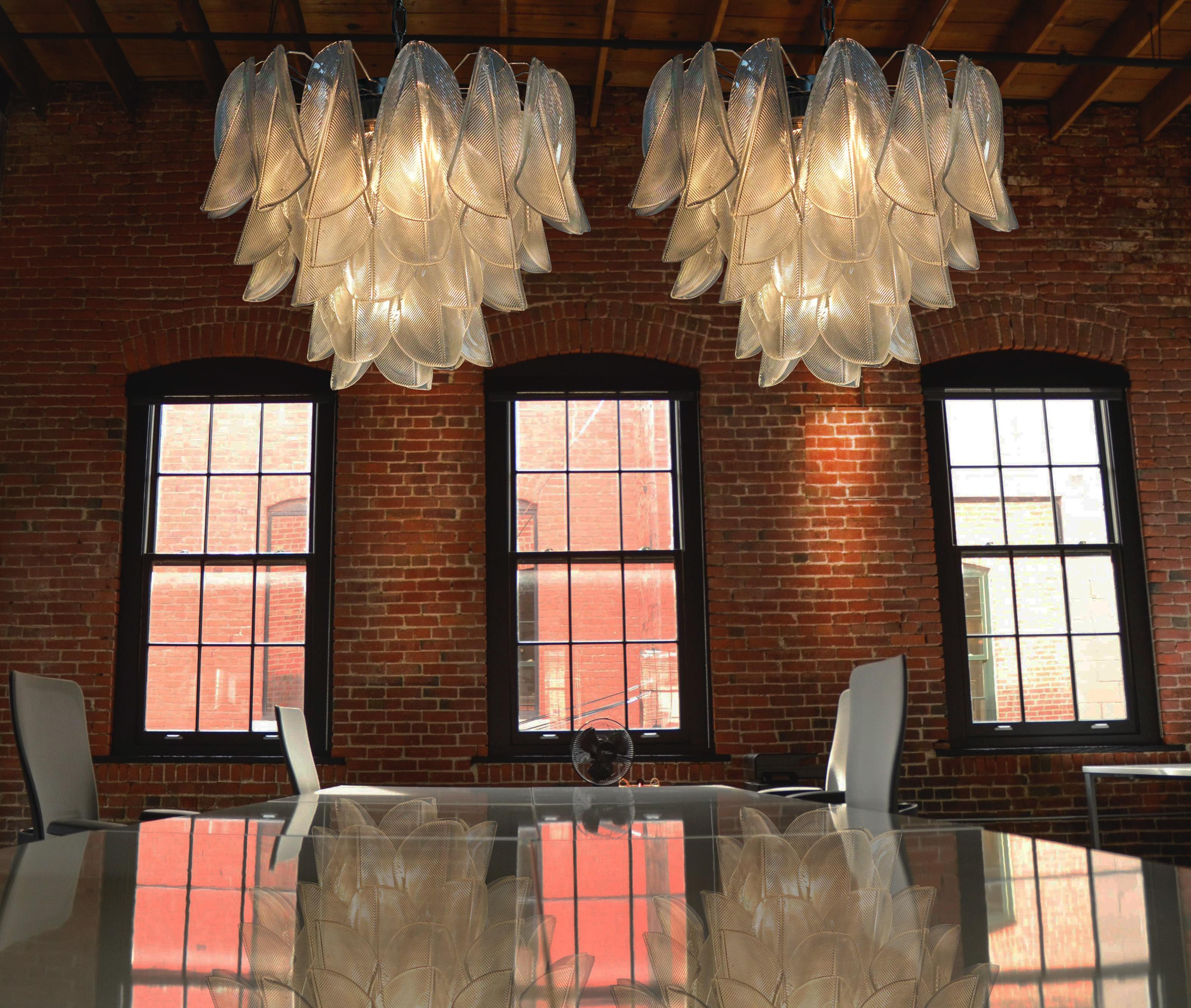Amazing Pair of Italian Chandeliers, Murano, 1970s In Excellent Condition In Budapest, HU