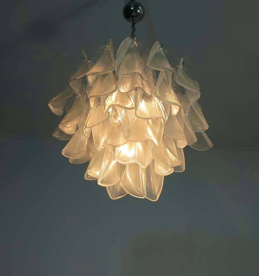 Amazing Pair of Italian Chandeliers, Murano, 1970s 1
