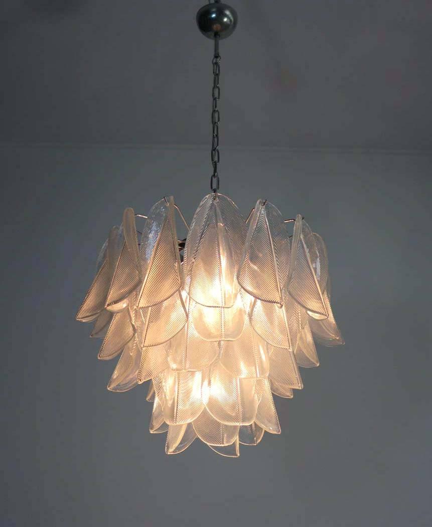 Amazing Pair of Italian Chandeliers, Murano, 1970s 3