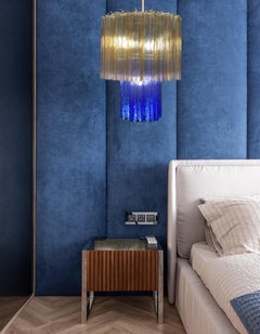 Amazing Pair of Italian Lollo Chandeliers, Murano by Valentina Planta