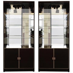 Amazing Pair of Lacquered Bookcases/Étagères/Cabinets by Maison Jansen