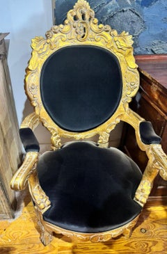 ÉTONNANTE PAIRE DE GRANDS FAUTEUILS  Français, 19e siècle