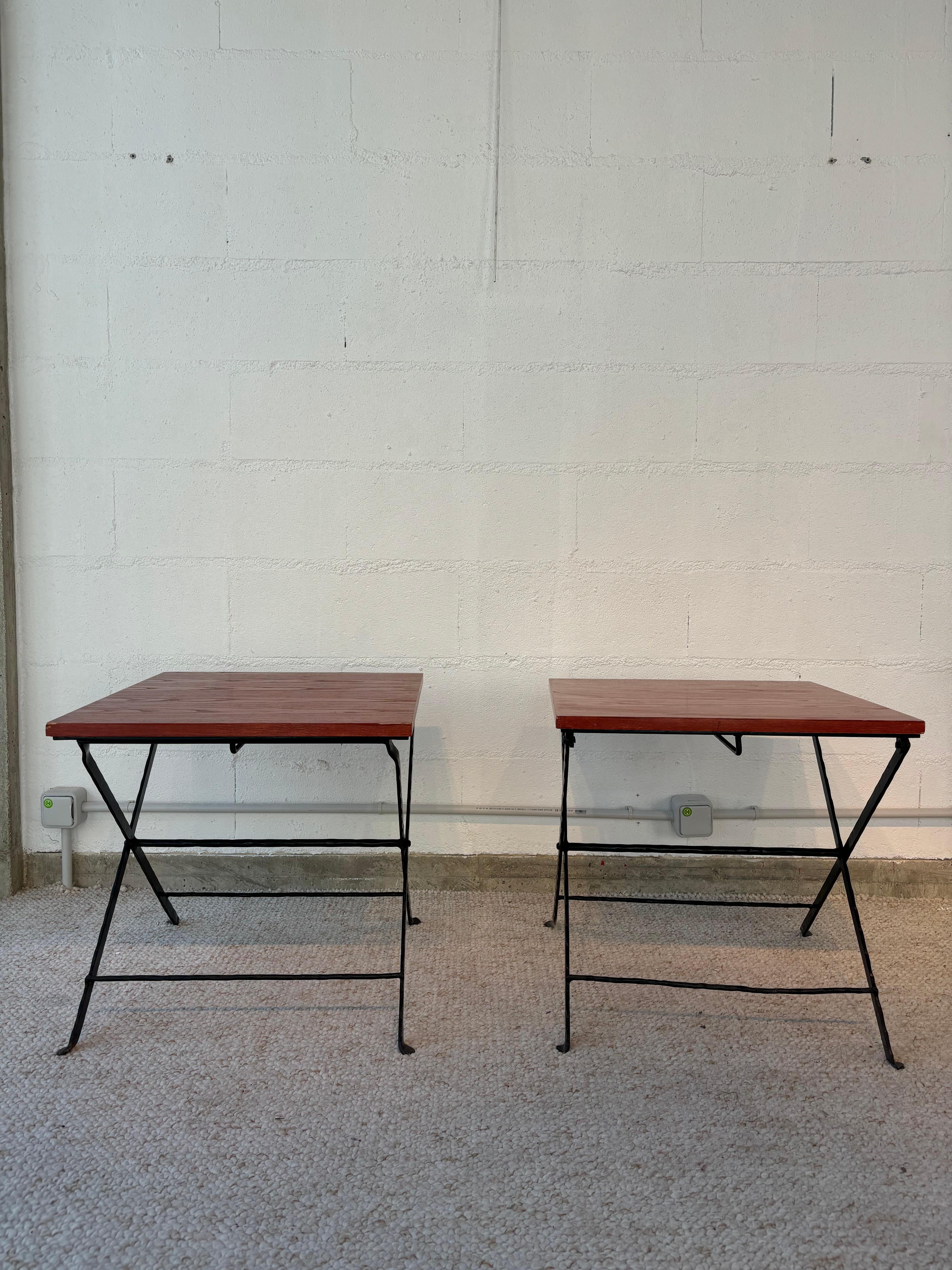 Amazing pair of side table by Garouste et Bonetti For Sale 4