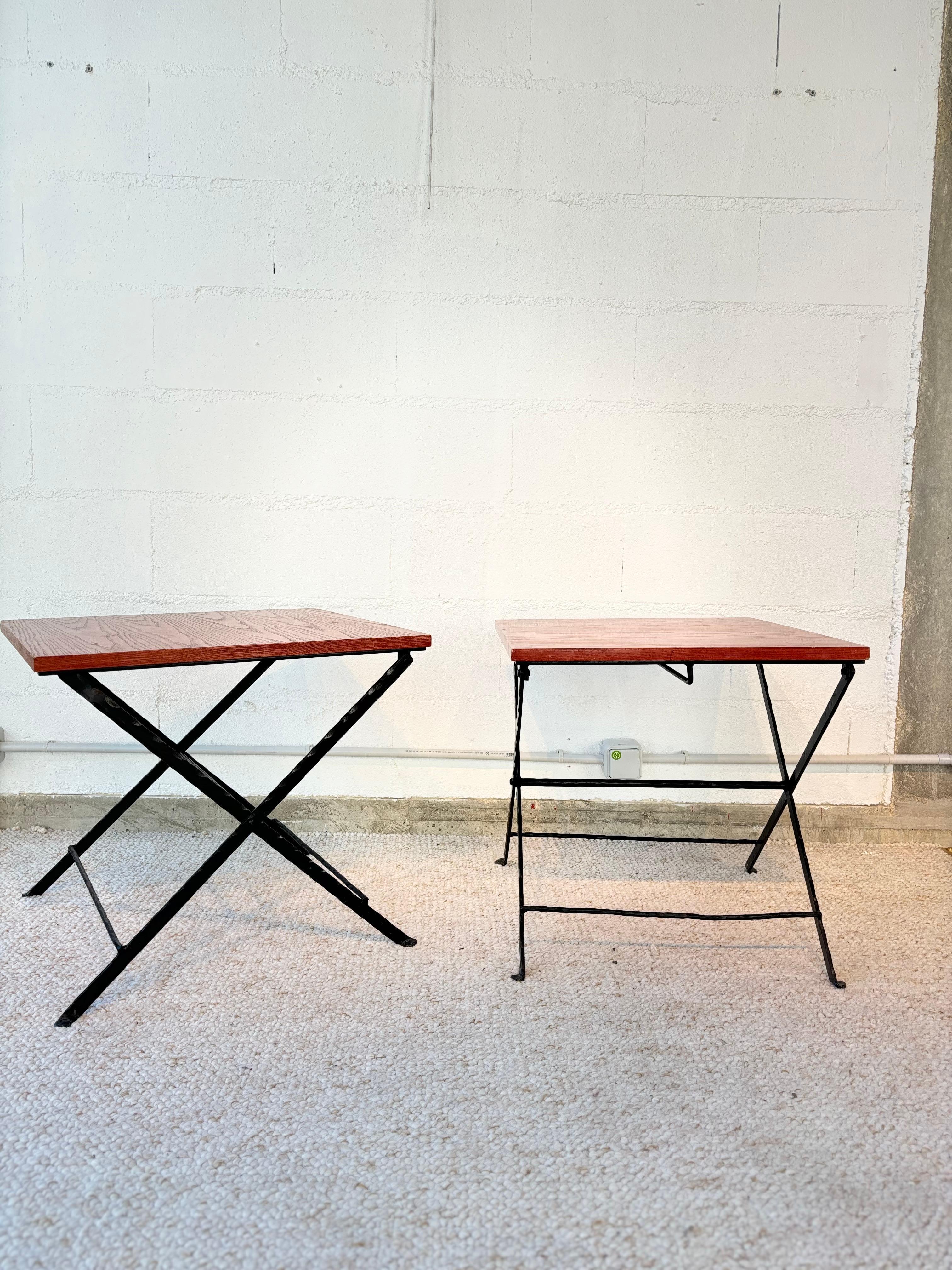 Modern Amazing pair of side table by Garouste et Bonetti For Sale