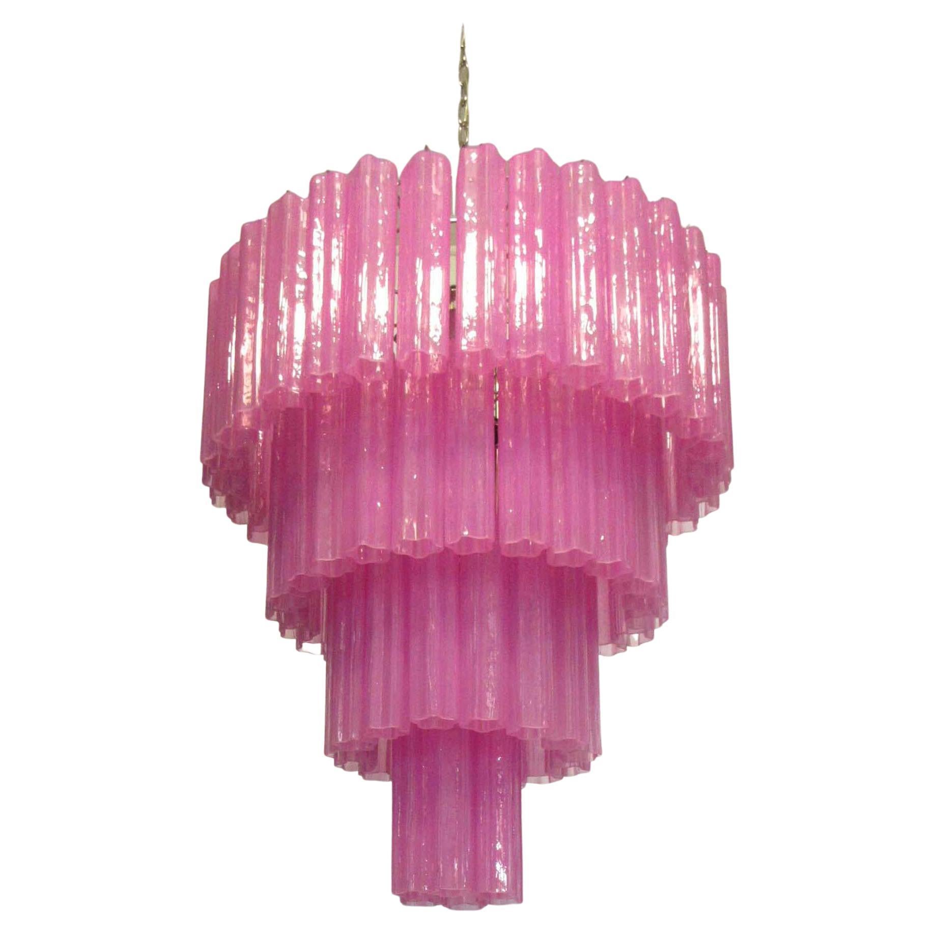 20th Century Amazing Pair of Tronchi Chandeliers Style Toni Zuccheri for Venini, Murano For Sale
