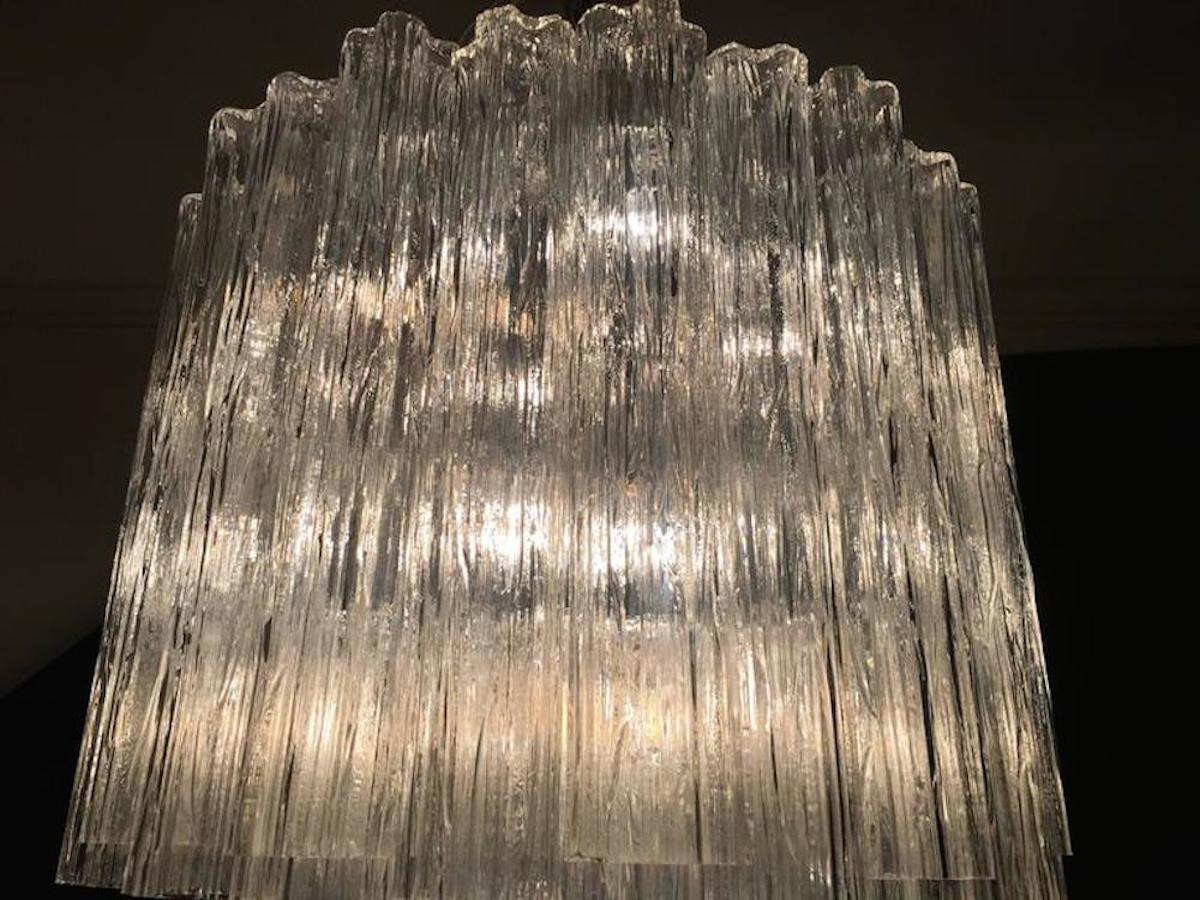 Amazing Pair of Tronchi Murano Glass Chandelier by Toni Zuccheri x Venini 1960s 8