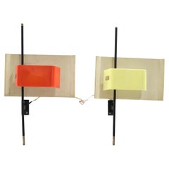 Amazing pair of wall lights model 2020 by Bruno Gatta for Stilnovo - 1955s
