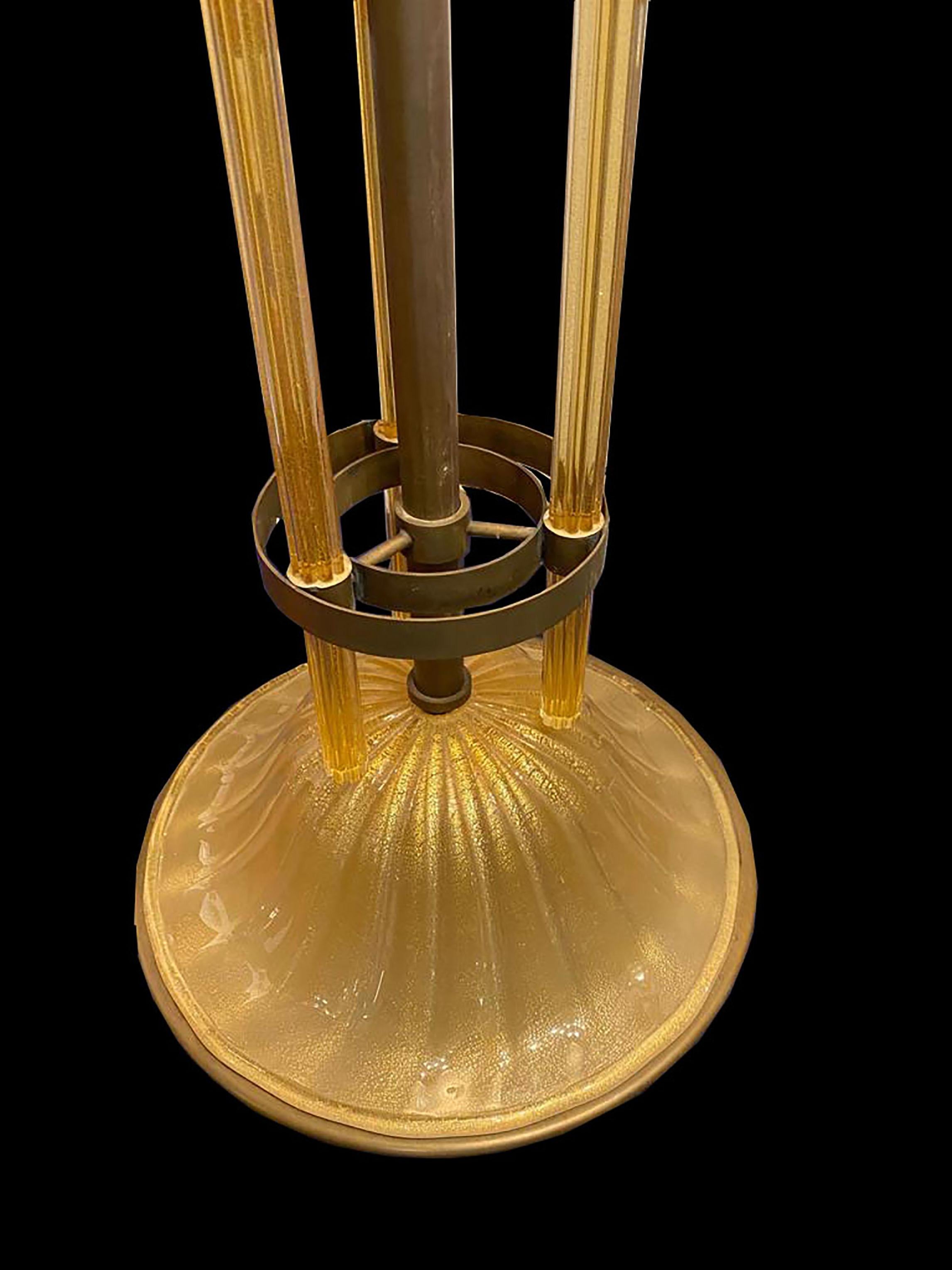 Amazing Pair of Seguso Floor Lamp, Murano, 1980 In Excellent Condition In Budapest, HU