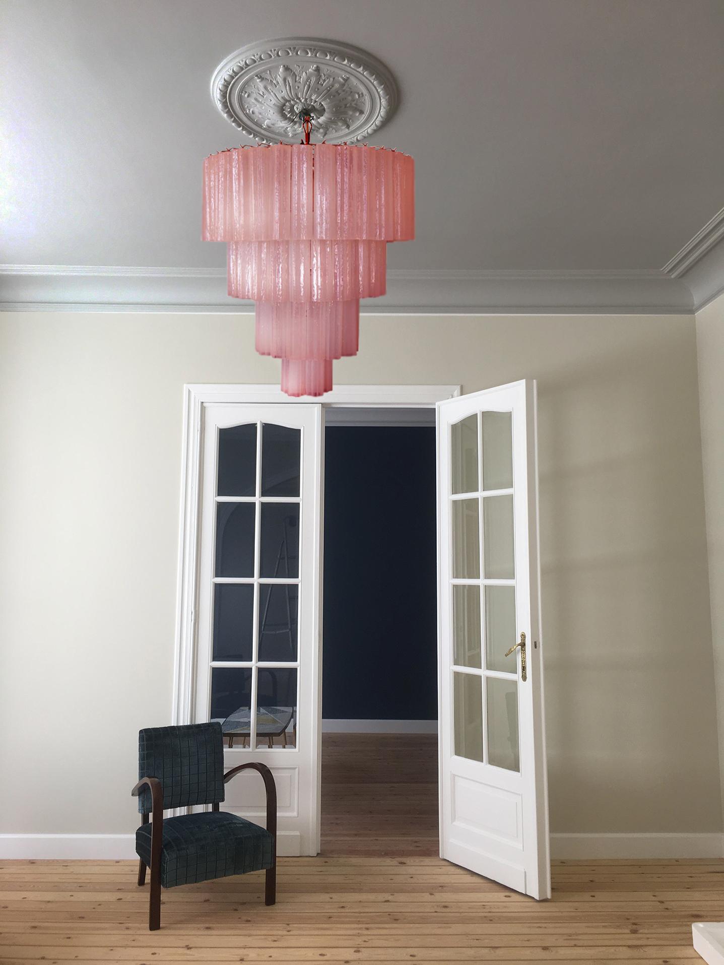 Amazing Pair of 78 Tronchi Chandeliers Style Toni Zuccheri for Venini, Murano 4