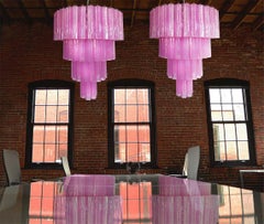 Amazing Pair of Tronchi Chandeliers Style Toni Zuccheri for Venini, Murano
