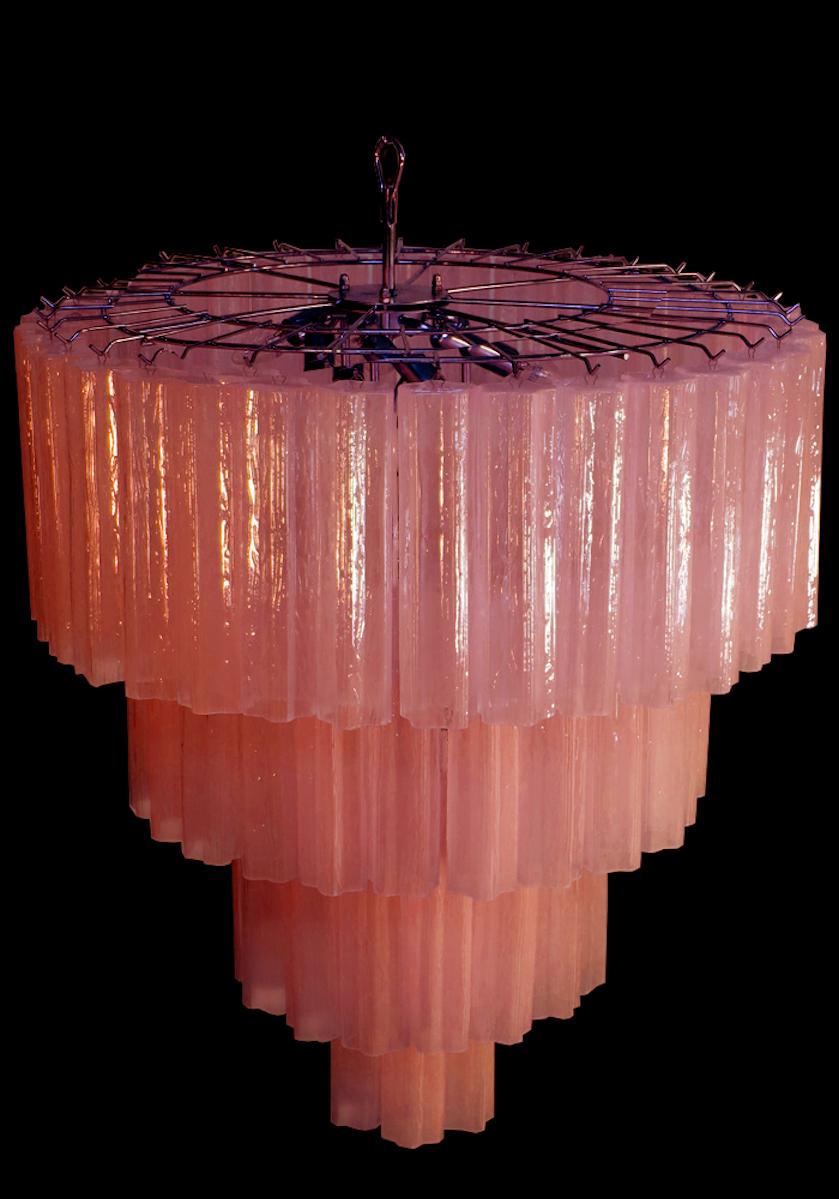 Amazing Pair of 78 Tronchi Chandeliers Style Toni Zuccheri for Venini, Murano 1