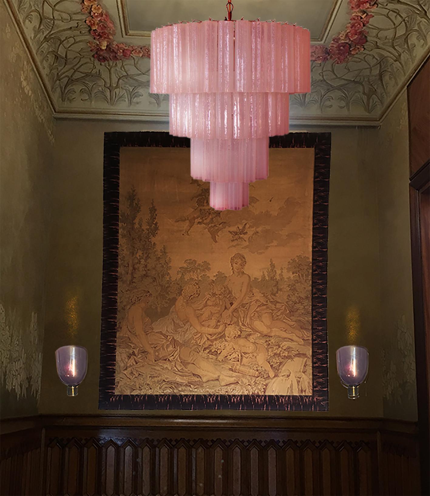 Amazing Pair of 78 Tronchi Chandeliers Style Toni Zuccheri for Venini, Murano 3