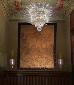Italian Leaves Chandelier, Murano