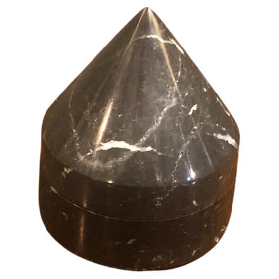Amazing Paperweight in Black Marble by Angelo Mangiarotti, Italy 1967 For Sale