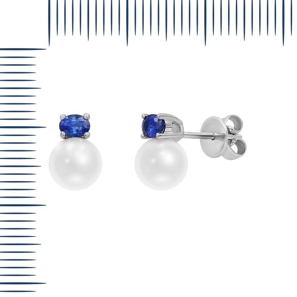 Earrings White Gold 14 K (Matching Ring Available)

Diamond 2-RND-0,01-H/VS2A 
Pearls diameter 7,0-7,5 - 1-5,24 ct
Sapphire 2-0,46ct

Weight 2.48 grams

With a heritage of ancient fine Swiss jewelry traditions, NATKINA is a Geneva based jewellery